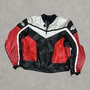 Joe Rocket Leather Motorcycle Jacket Mens 48 Gray Ted Heavyweight Lined  Moto